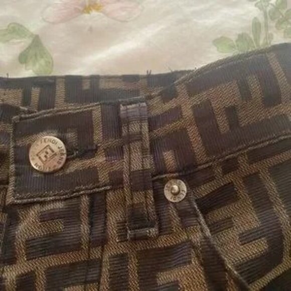 Authentic Fendi Zucca Printed Pants Trousers Jeans - Picture 5 of 8